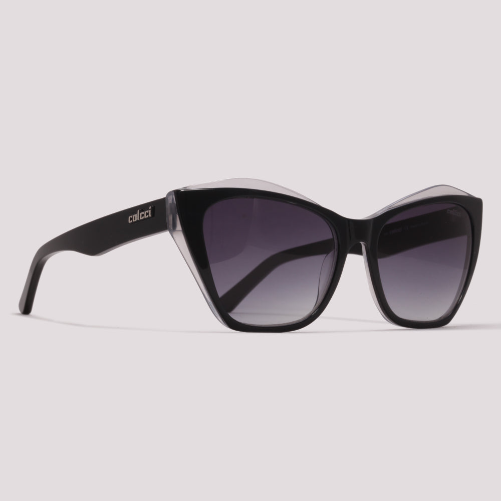 Colcci Luiza Sun Preto Brilho Preto Degradê - Sol - 55 mm