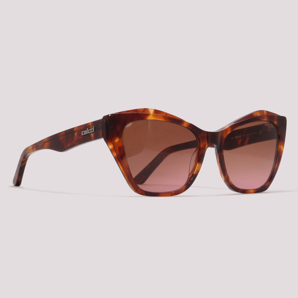 Colcci Luiza Sun Marrom Mesclado Brilho Marrom Degradê - Sol - 55 mm