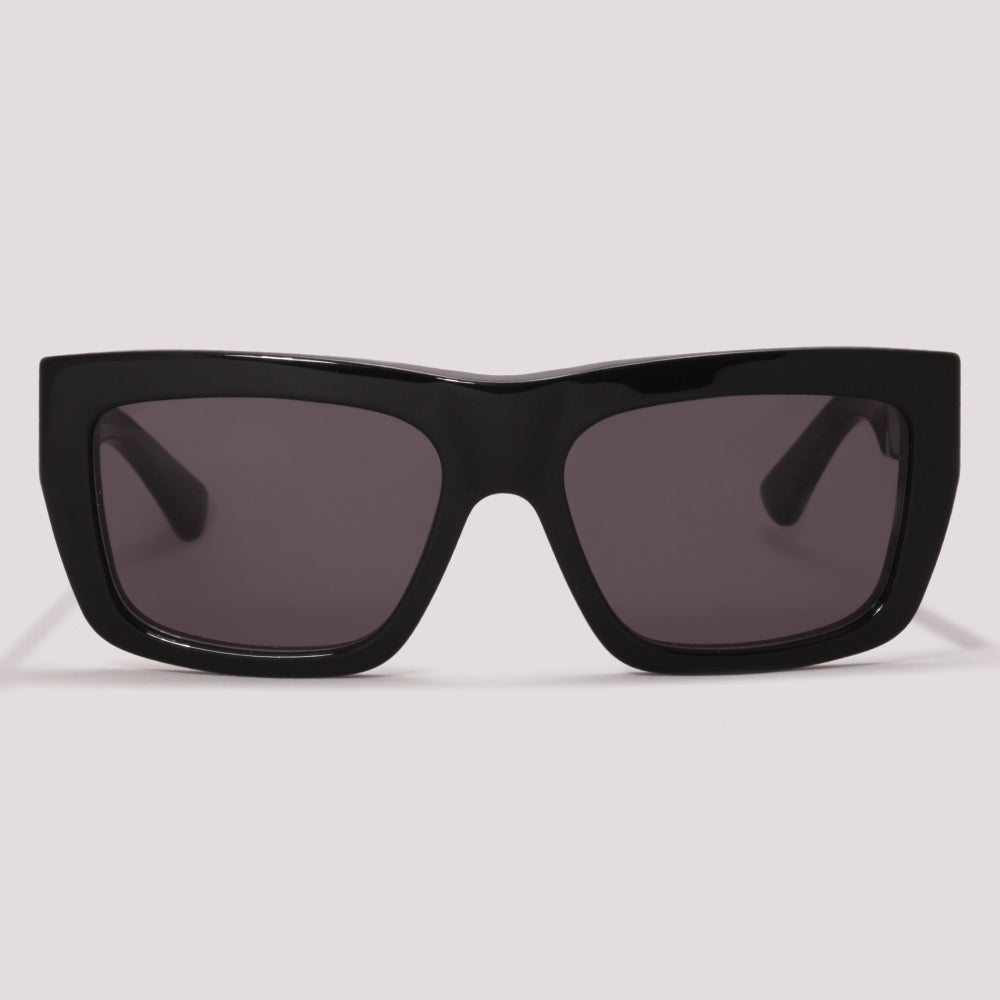 Bottega Veneta BV1178S 001 Preto Brilho e Dourado Preto - Sol - 57 mm