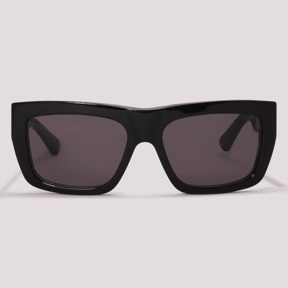 Bottega Veneta BV1178S 001 Preto Brilho e Dourado Preto - Sol - 57 mm
