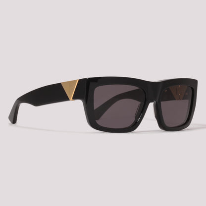 Bottega Veneta BV1178S 001 Preto Brilho e Dourado Preto - Sol - 57 mm