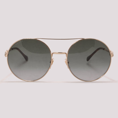 Gucci GG0878S 001 Dourado Brilho Verde G15 Degradê - Sol - 59 mm