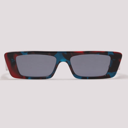 Gucci GG1331S 007 Vermelho e Azul Mesclado Azul - Sol - 54 mm