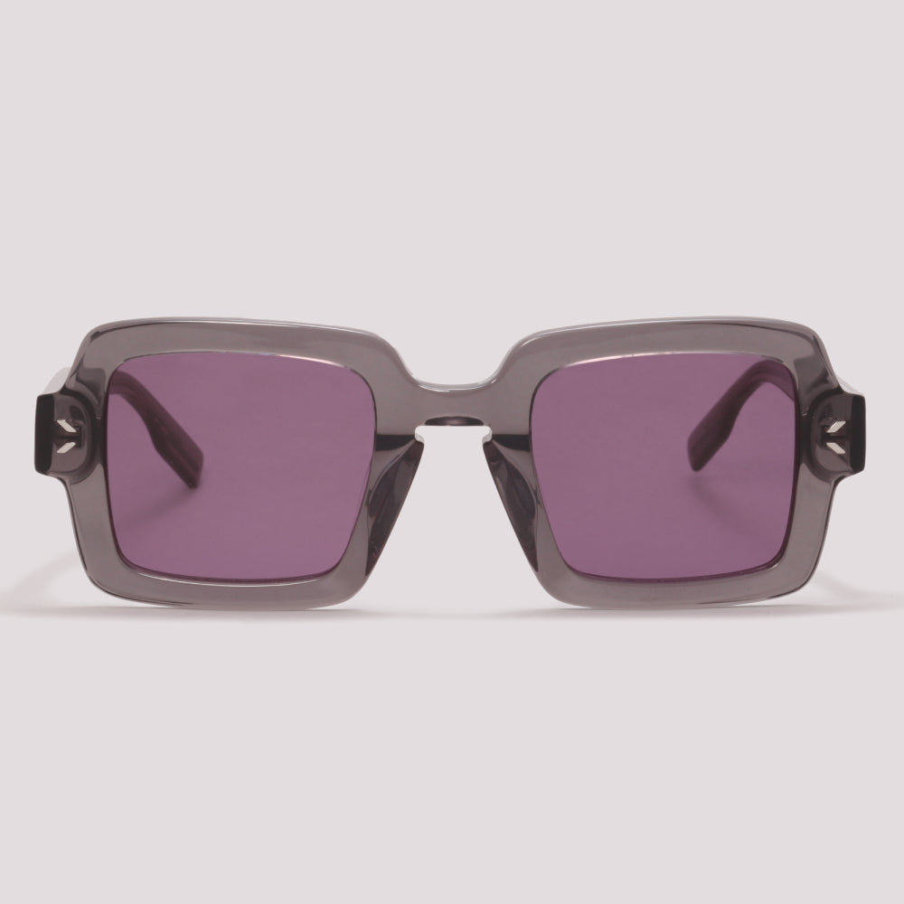 MCQ MQ0326S 004 Cinza Translúcido Roxo - Sol - 48 mm