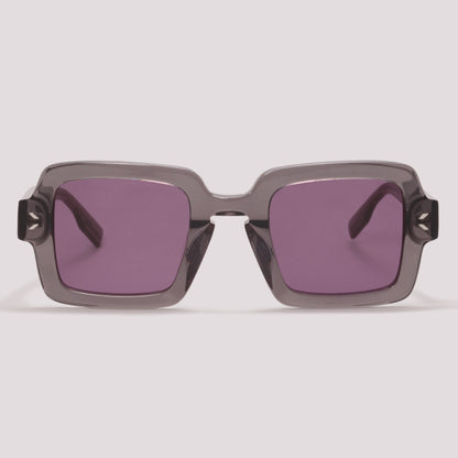 MCQ MQ0326S 004 Cinza Translúcido Roxo - Sol - 48 mm