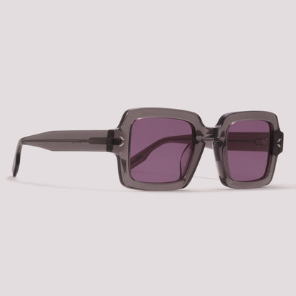 MCQ MQ0326S 004 Cinza Translúcido Roxo - Sol - 48 mm