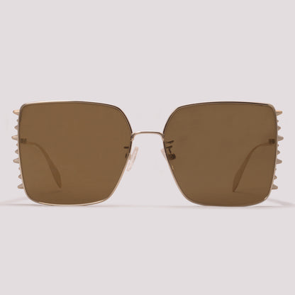 Alexander McQueen AM0309S 003 Dourado Brilho Dourado Espelhado - Sol - 62 mm