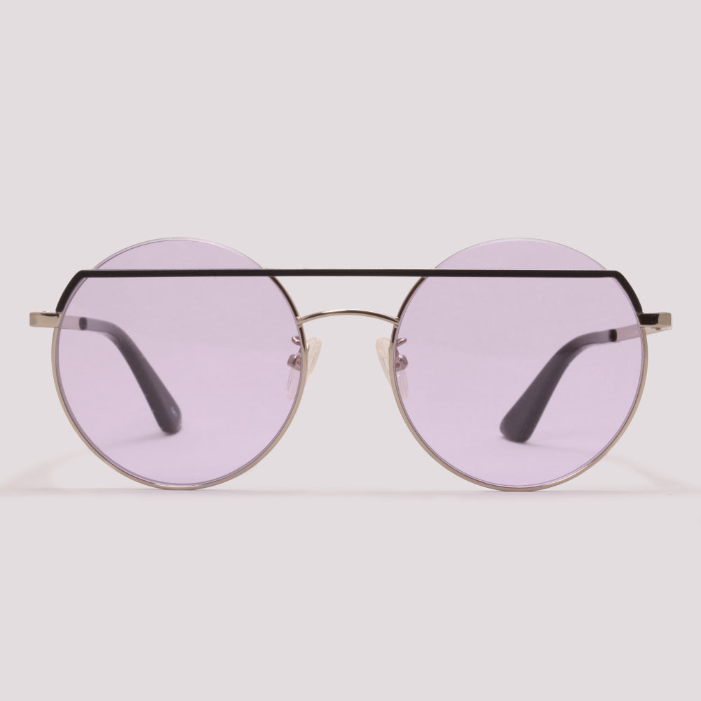 MCQ MQ0164S 005 Prata Brilho Roxo - Sol - 55 mm