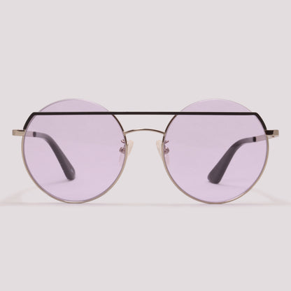 MCQ MQ0164S 005 Prata Brilho Roxo - Sol - 55 mm