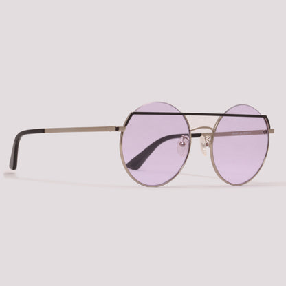 MCQ MQ0164S 005 Prata Brilho Roxo - Sol - 55 mm