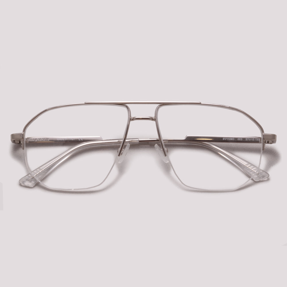 Bottega Veneta BV1109O 003 Prata Brilho - Grau - 57 mm