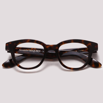 Alexander McQueen AM0384O 002 Marrom Mesclado - Grau - 47 mm