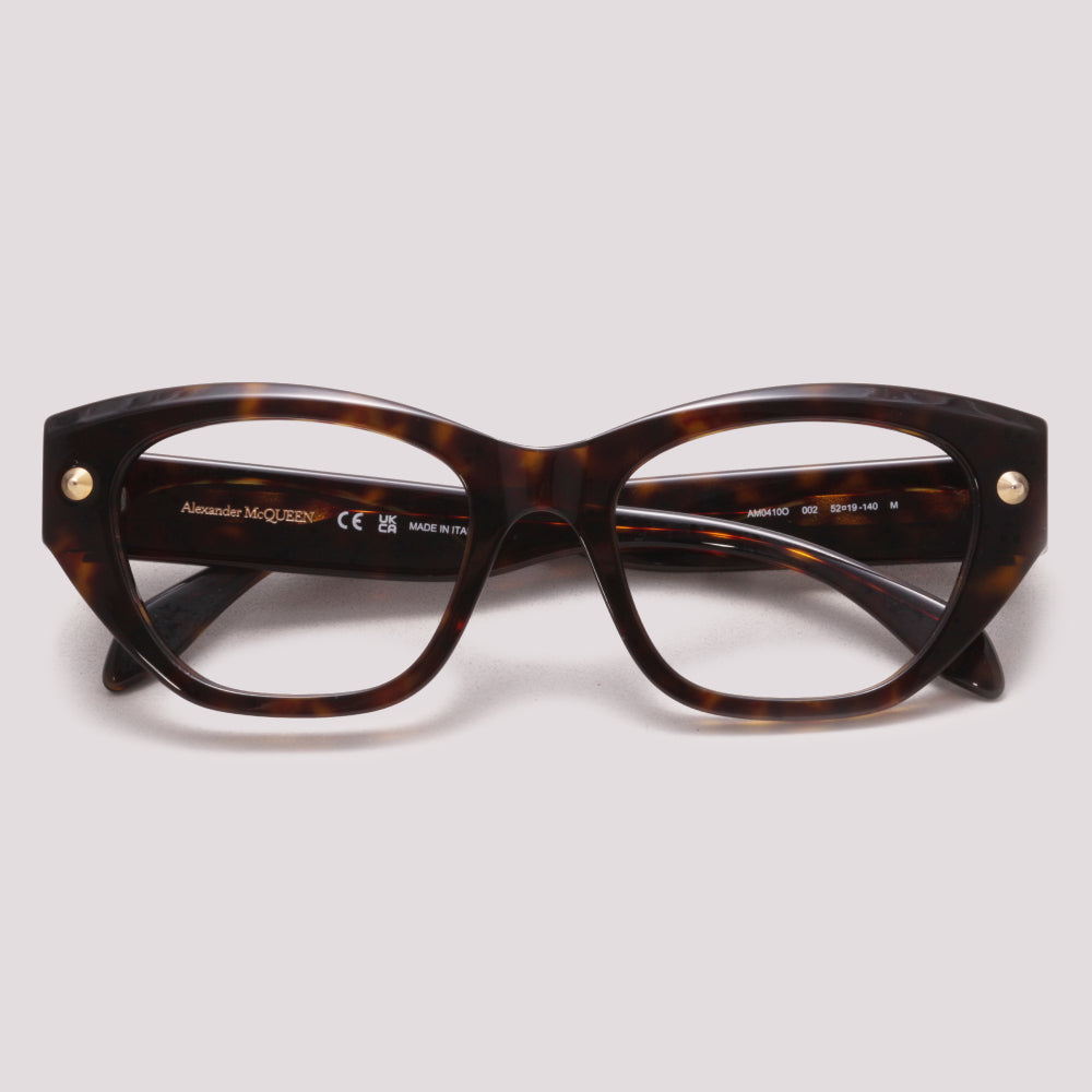 Alexander McQueen AM0410O 002 Marrom Mesclado - Grau - 52 mm