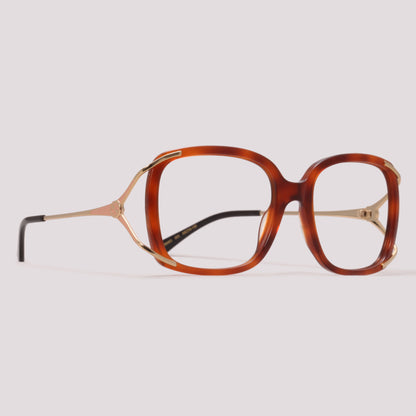 Gucci GG0648O 003 Marrom Mesclado - Grau - 55 mm