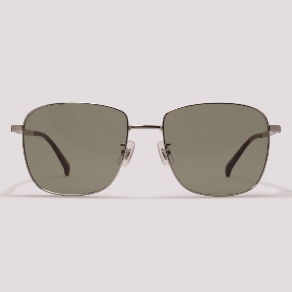 Dunhill DU0011S 001 Prata Brilho Verde G15 - Sol - 58 mm