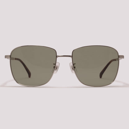 Dunhill DU0011S 001 Prata Brilho Verde G15 - Sol - 58 mm