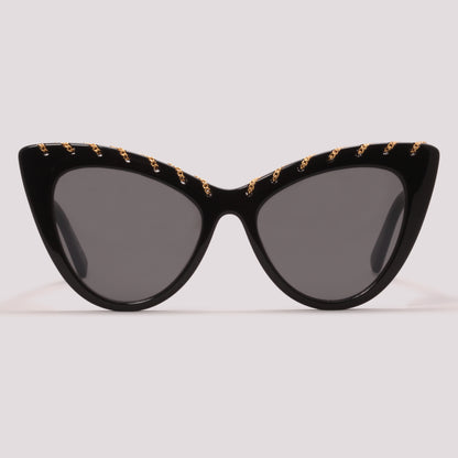 Stella Mccartney SC0163S 001 Preto Brilho Preto - Sol - 52 mm