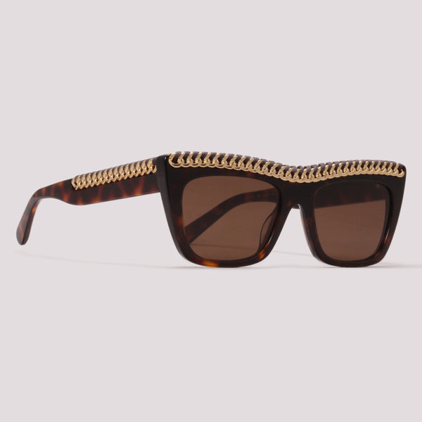 Stella Mccartney SC0194S 002 Marrom Mesclado e Dourado Marrom