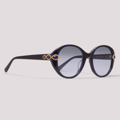 Boucheron BC0121S 002 Azul Brilho Azul - Sol - 53 mm