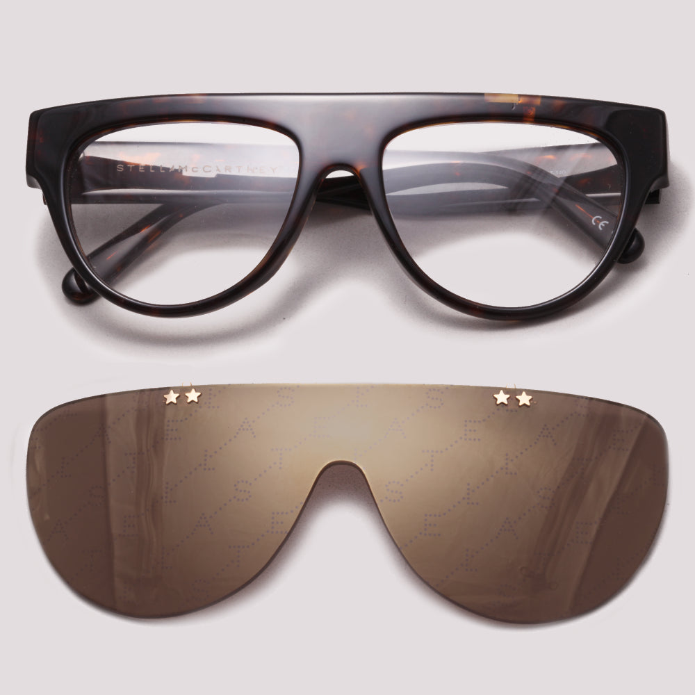 Stella Mccartney SC0211S 002 Clip on Marrom Mesclado - Grau - 53 mm