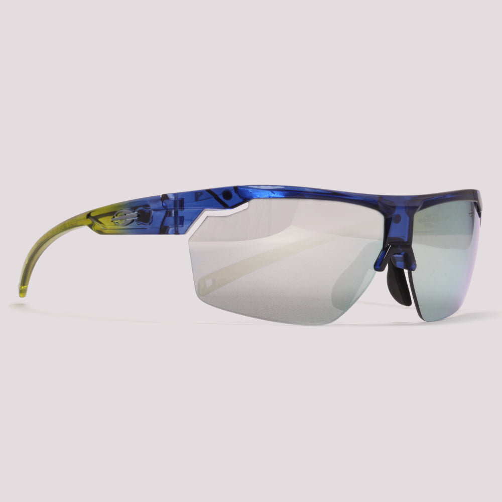 Mormaii Smash 5 Clip on Azul e Verde Prata Espelhada - Sol - 65 mm