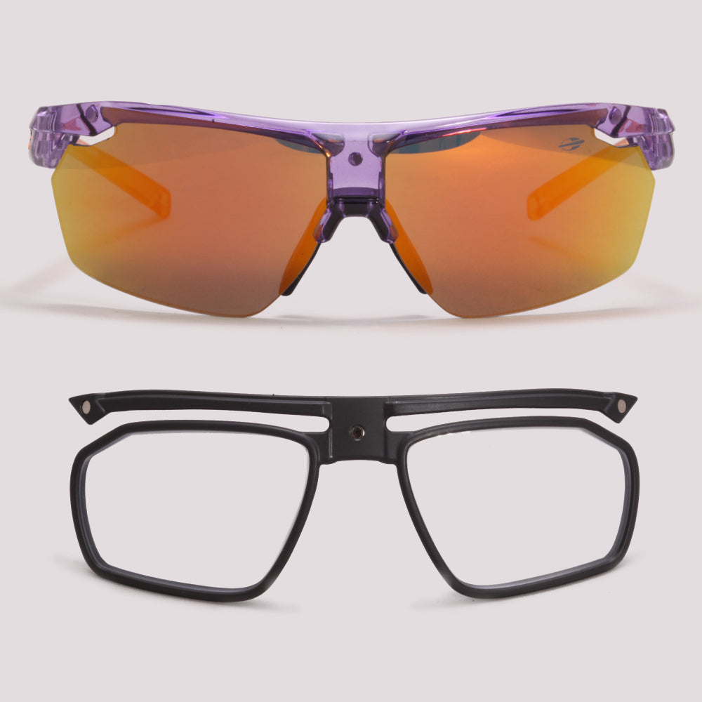 Mormaii Smash 5 Clip on Roxo e Amarelo Laranja Espelhado - Sol - 65 mm