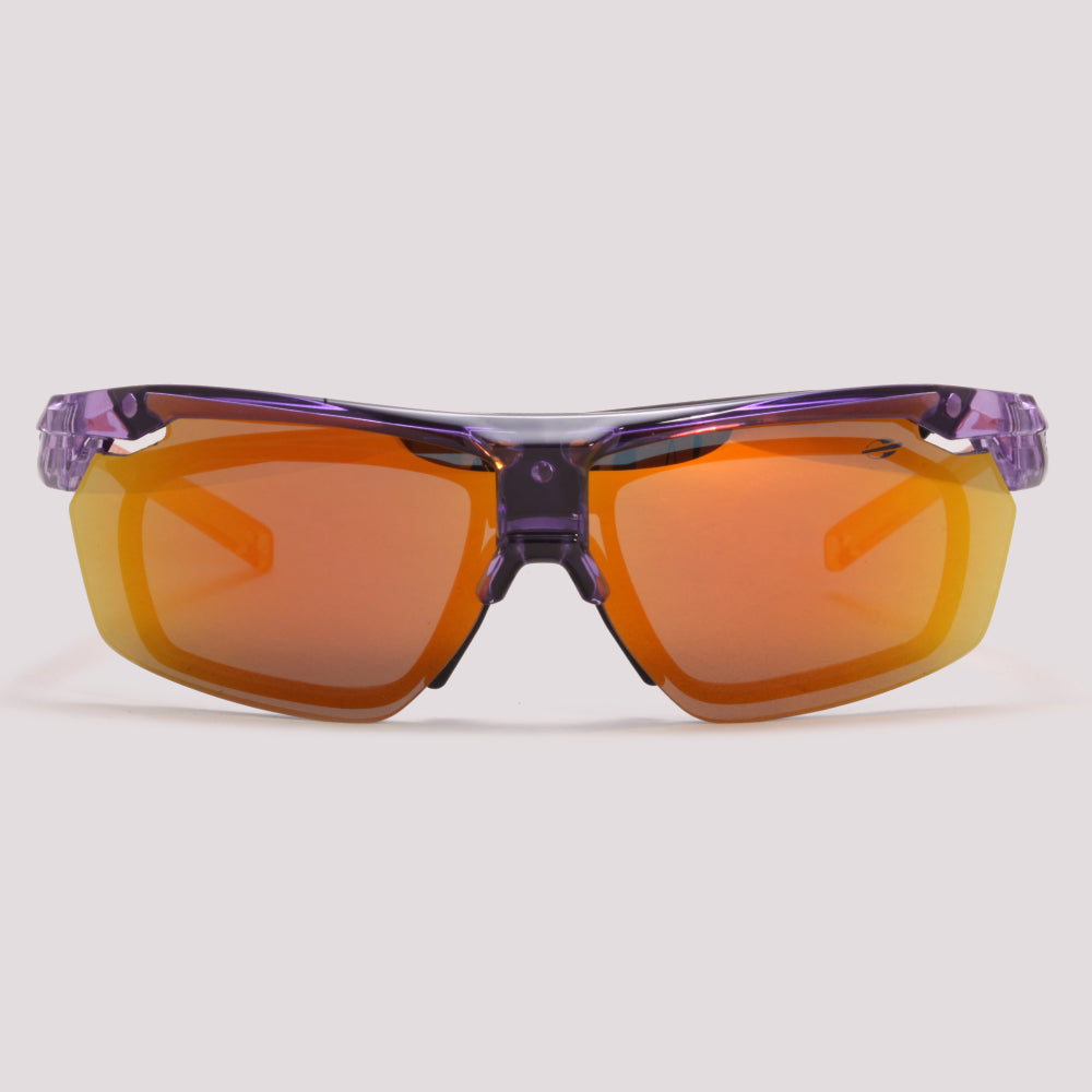 Mormaii Smash 5 Clip on Roxo e Amarelo Laranja Espelhado - Sol - 65 mm