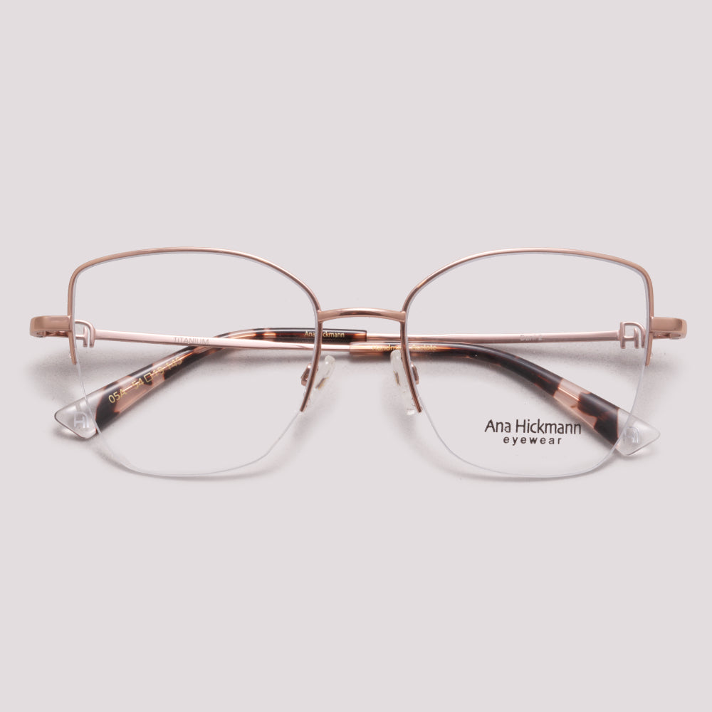 Ana Hickmann Dani 2 05A Rosê Brilho - Grau - 54 mm – Óculos Shop