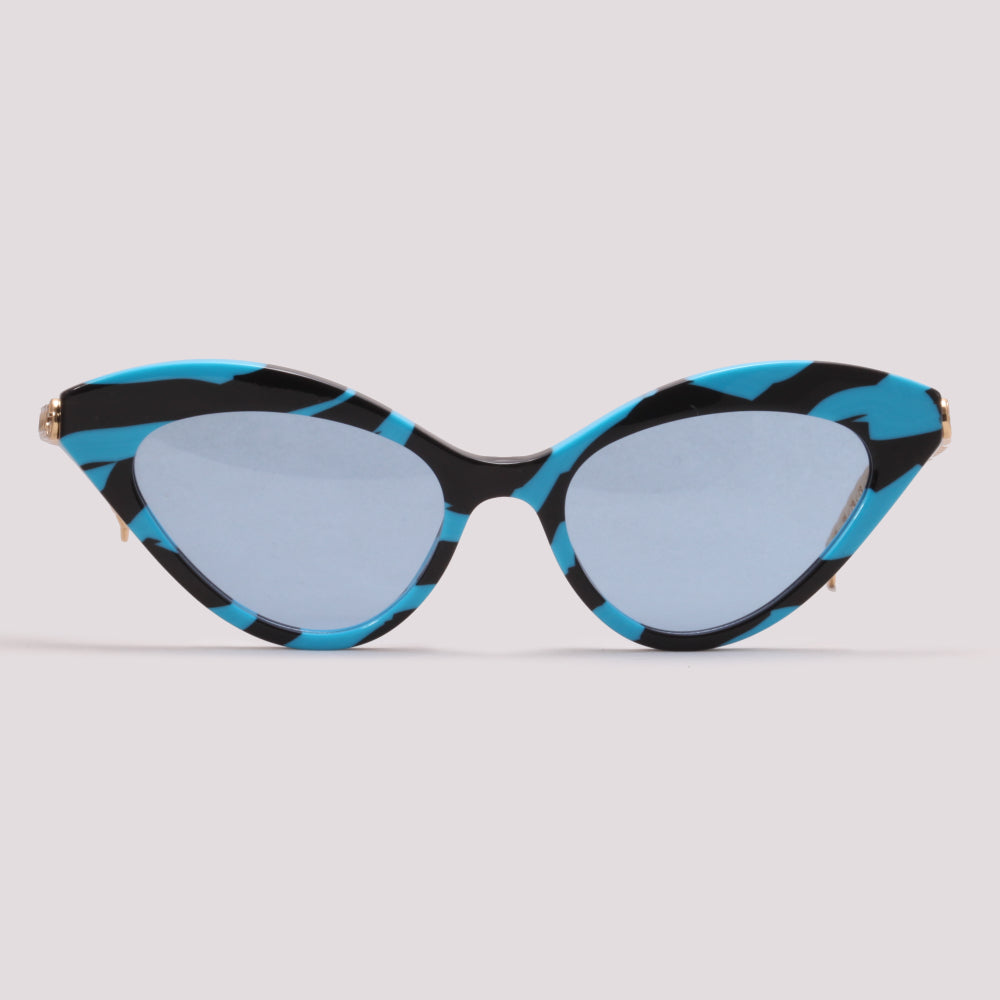 Gucci GG0978S 005 Azul Mesclado Azul - Sol - 52 mm