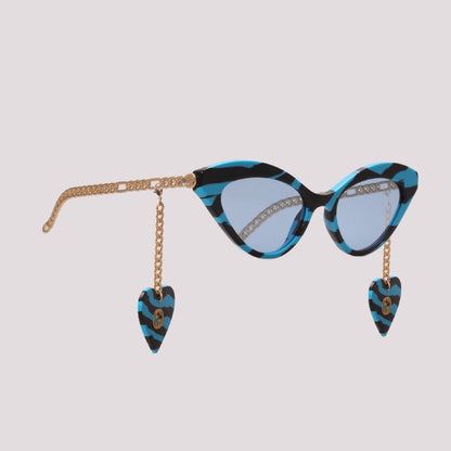 Gucci GG0978S 005 Azul Mesclado Azul - Sol - 52 mm