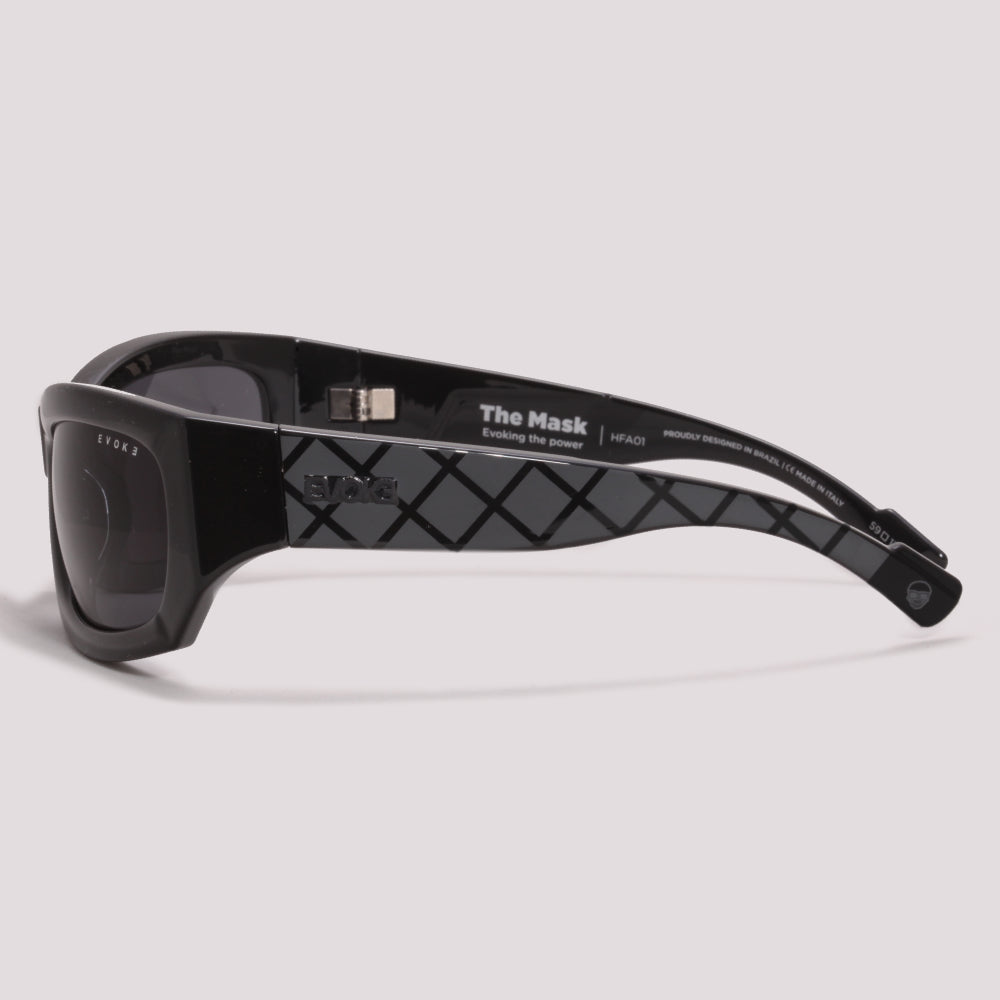 Evoke X Henrique Fogaça The Mask HFA01 Preto Brilho Preto - Sol - 59 mm