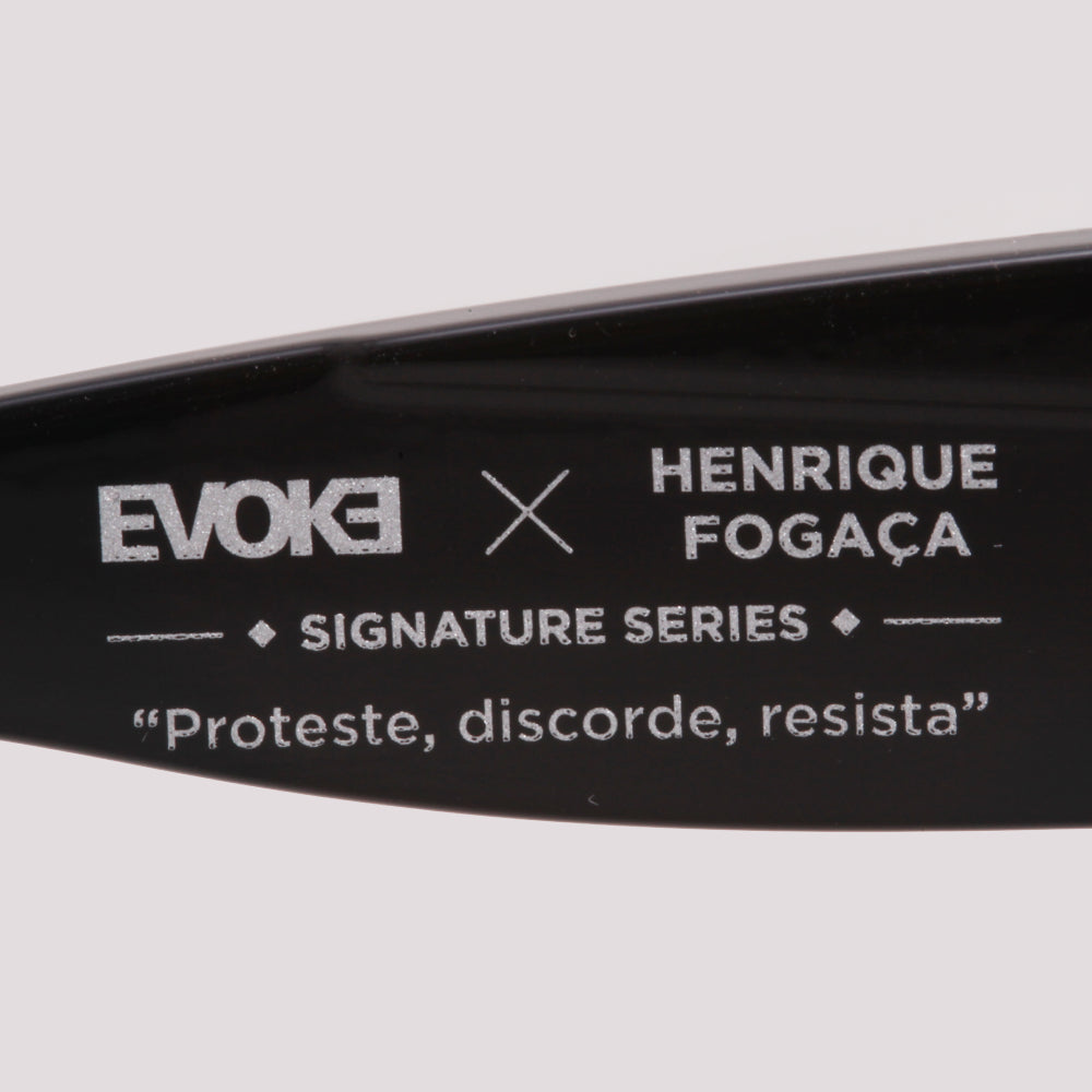 Evoke X Henrique Fogaça The Mask HFA01 Preto Brilho Preto - Sol - 59 mm
