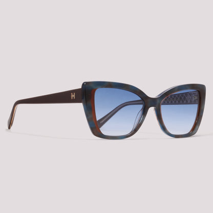 Hickmann Fiorella 1 D21 Azul Mesclado Azul Degradê - Sol - 52 mm