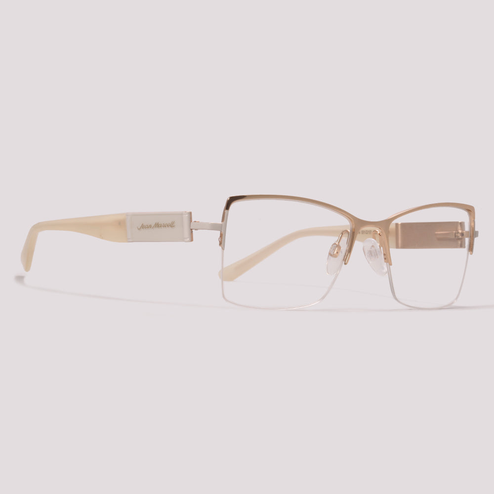Jean Marcell JM1044 04A Dourado e Off White - Grau - 51 mm