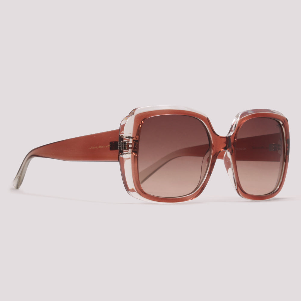 Jean Marcell JM5064 E01 Marrom Translucido Marrom Degradê - Sol - 61 mm