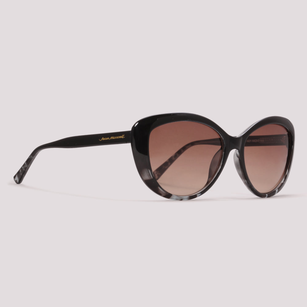 Jean Marcell JM5067 A21 Preto Mesclado Marrom Degradê - Sol - 56 mm