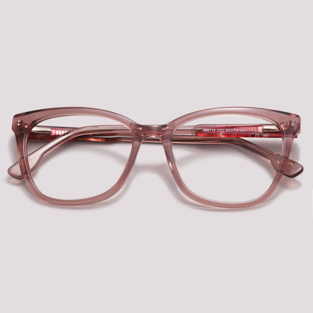 Jean Marcell JM6115 C01 Rosa Translúcido - Grau - 53 mm – Óculos Shop
