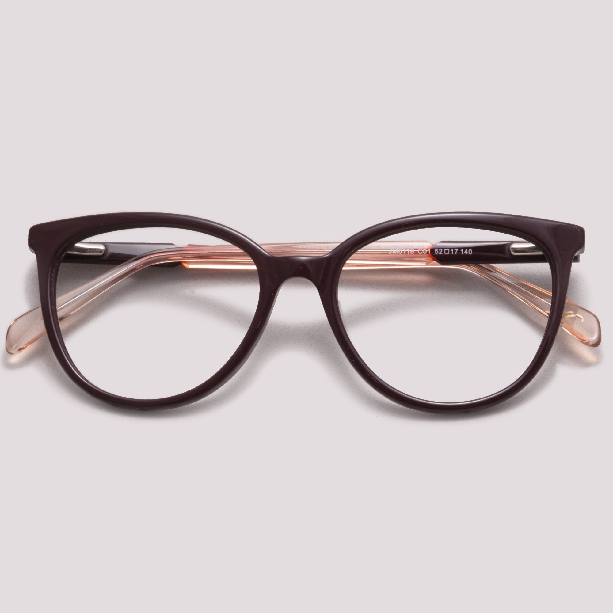 Jean Marcell JM6118 C01 Vinho Brilho - Grau - 52 mm – Óculos Shop