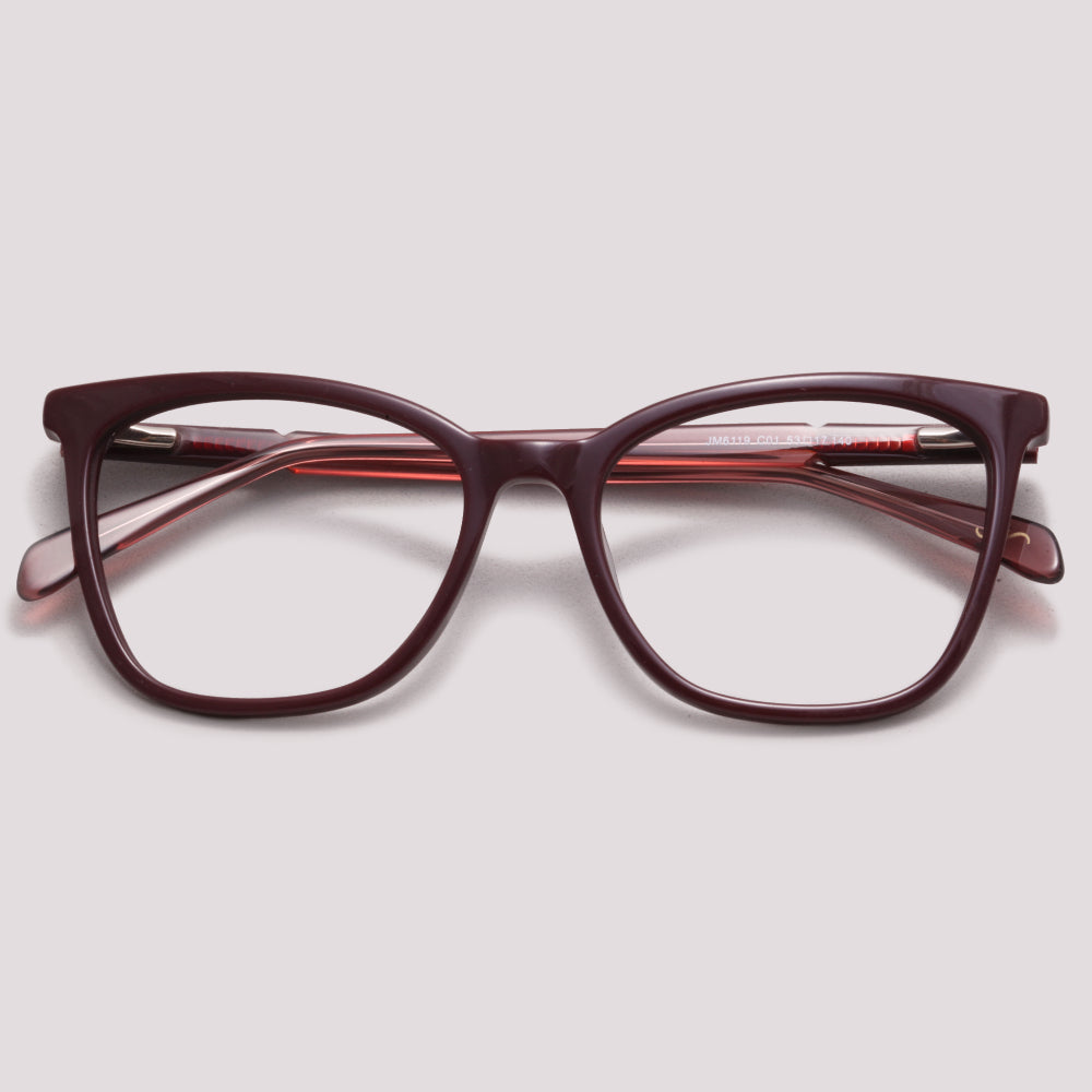 Jean Marcell JM6119 C01 Vinho Brilho - Grau - 53 mm