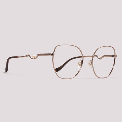 Ana Hickmann Sofia 1 01A Marrom Brilho - Grau - 54 mm