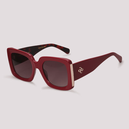 Anima Sou Meticulosa C01 Vinho Brilho Marrom Degradê - Sol - 53 mm