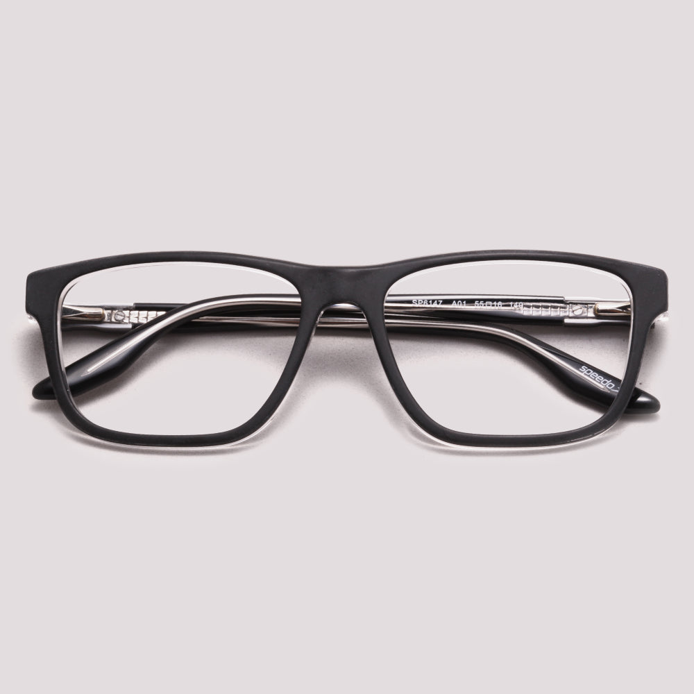 Speedo SP6147 A01 Preto Brilho e Transparente - Grau - 55 mm