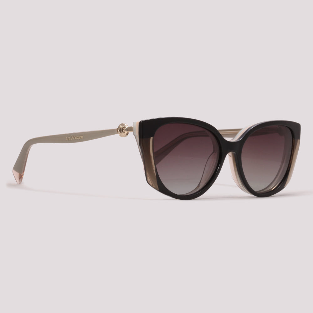 Ana Hickmann Vivi 6 Clip on H02 Nude Brilho Marrom Degradê - Grau - 53 mm