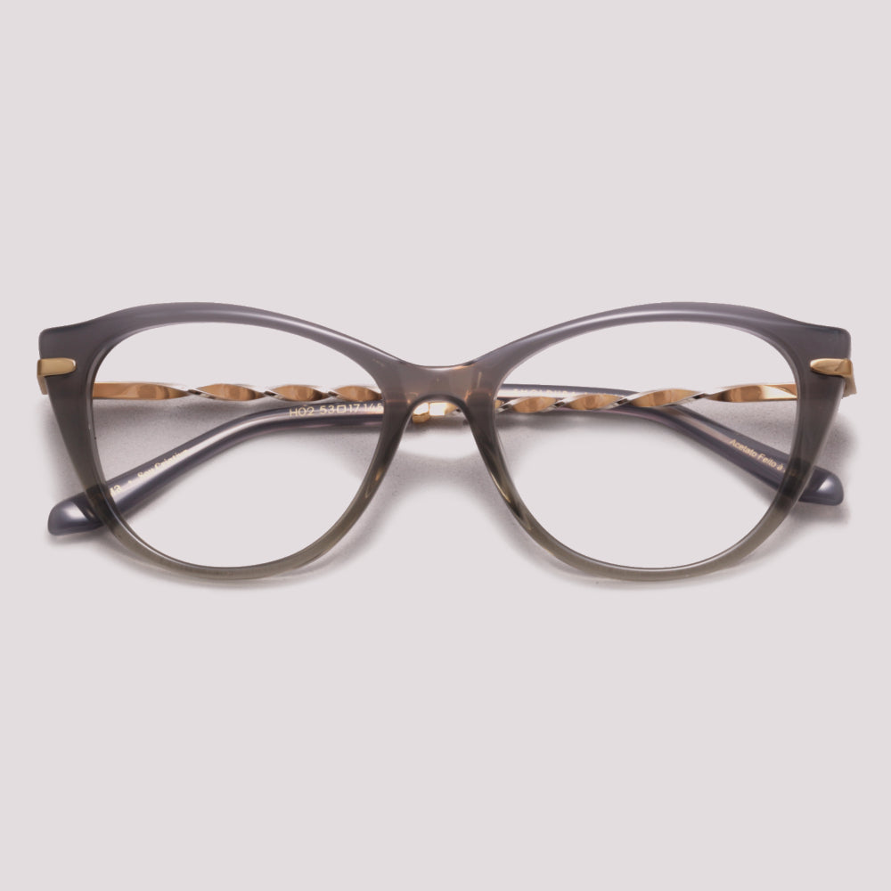 Anima Sou Criativa H02 Cinza Translúcido Degradê - Grau - 53 mm