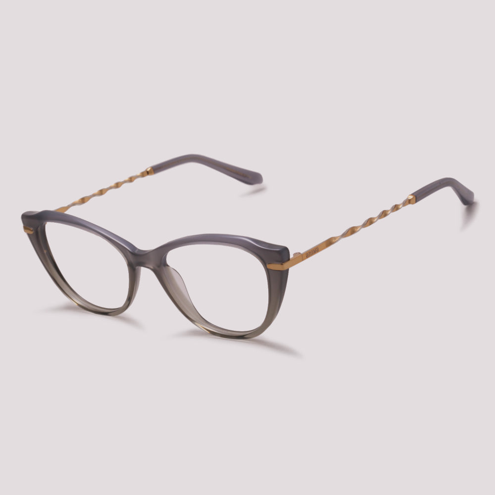 Anima Sou Criativa H02 Cinza Translúcido Degradê - Grau - 53 mm