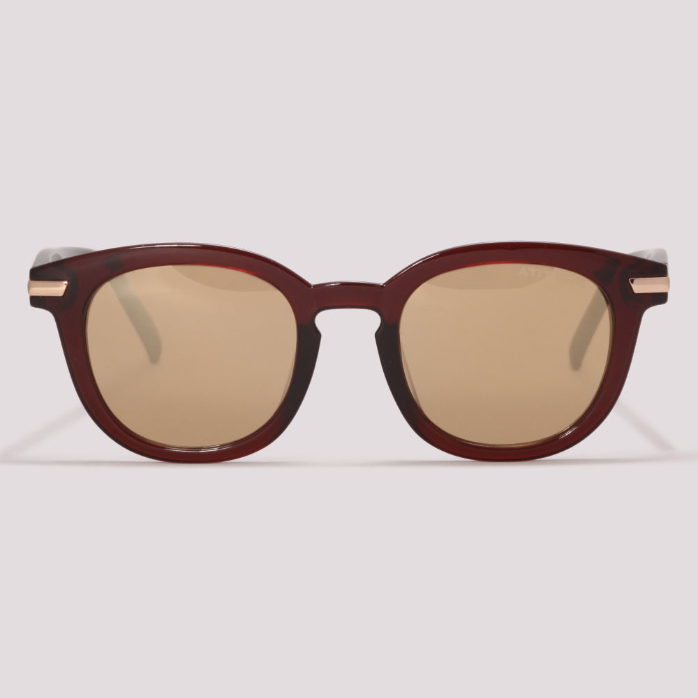 Atitude AT5366 T01 Marrom Translúcido Marrom Espelhado - Sol - 48 mm