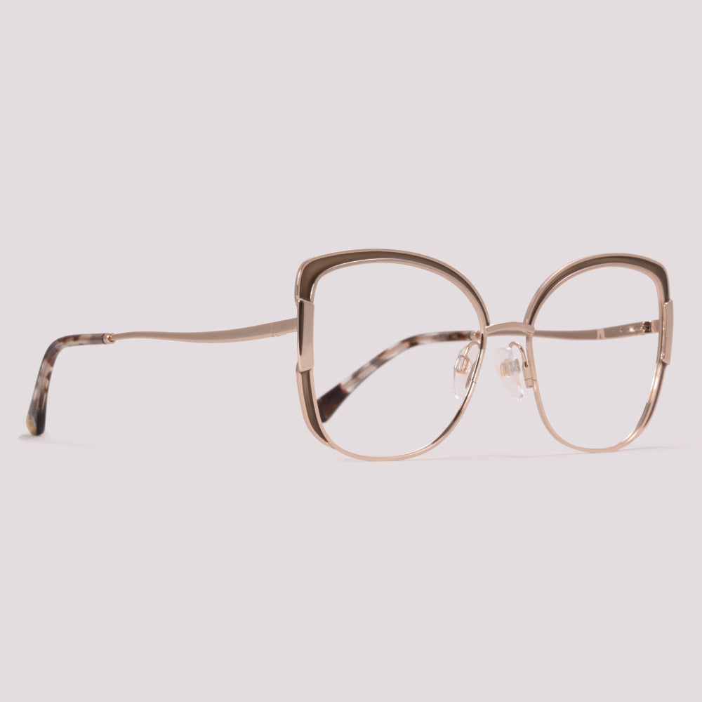 Ana Hickmann AH10037 04A Dourado e Marrom Translúcido - Grau - 55 mm