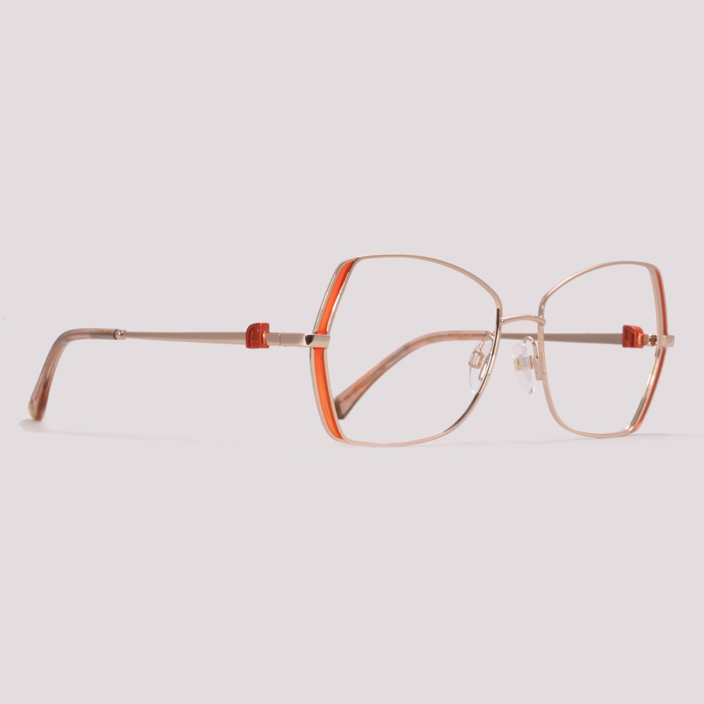 Ana Hickmann AH10042 10A Dourado Brilho e Laranja - Grau - 55 mm