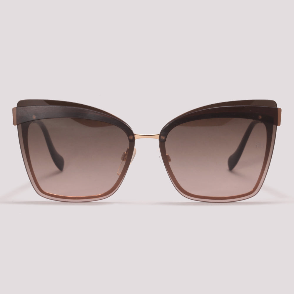 Ana Hickmann AH3177 04F Dourado e Marrom Brilho Marrom Degradê - Sol - 64 mm