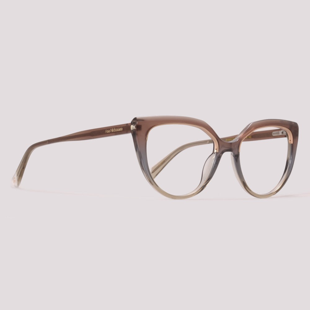 Ana Hickmann Sara 1 AH60070 M07 - Cinza Degradê Translúcido - Grau - 53 mm